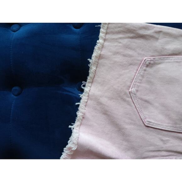 NWT Kancan pink denim shorts frayed bottom size  L women. Barbiecore Western - Picture 5 of 6